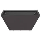 Vaso da giardino Nero 35 x 35 x 15 cm Acciaio laminato a freddo