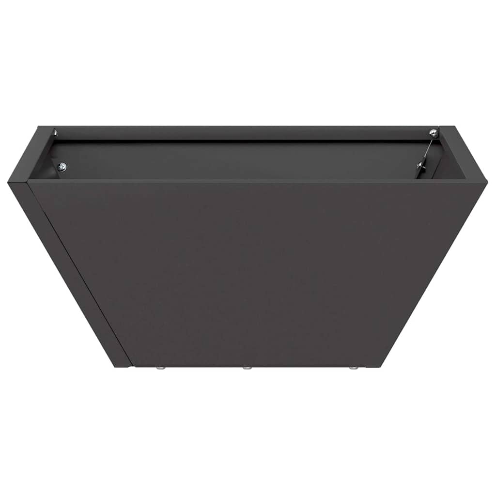 Vaso da giardino 5 pcs Nero 35 x 35 x 15 cm