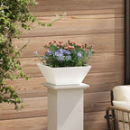 Vaso da giardino 5 pcs Bianco 35 x 35 x 15 cm