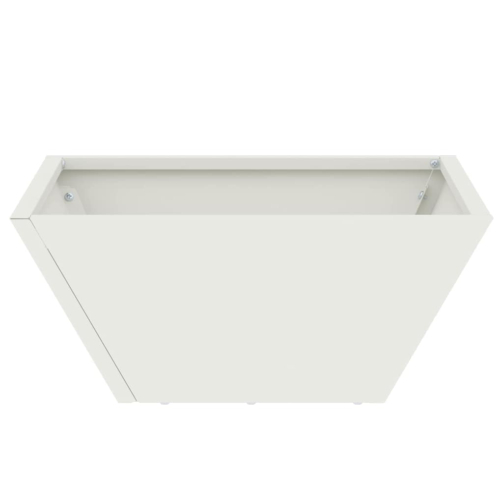Vaso da giardino 5 pcs Bianco 35 x 35 x 15 cm