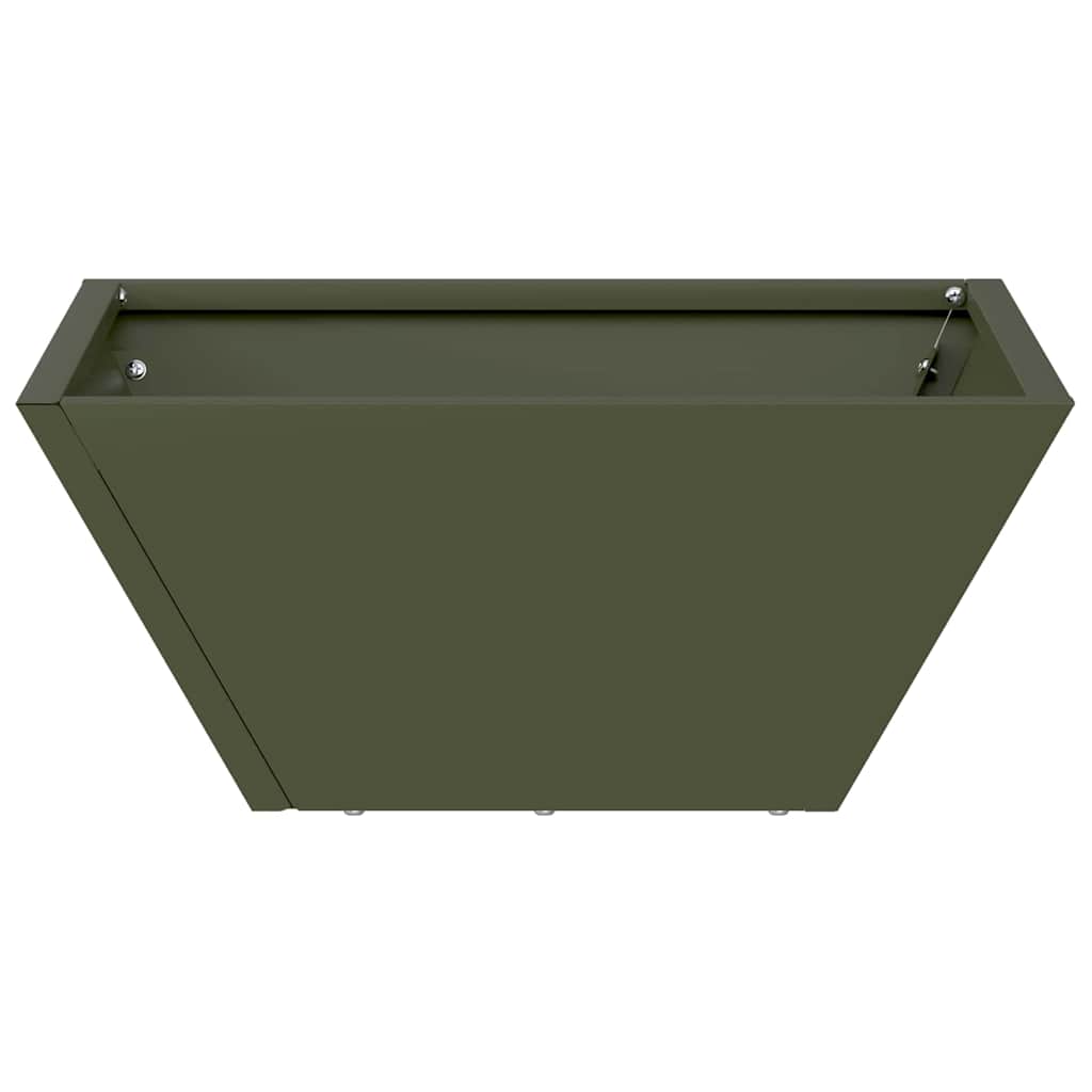 Vaso da giardino Verde oliva 35 x 35 x 15 cm