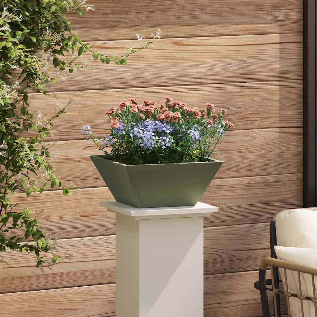 Vaso da giardino 5 pcs Verde oliva 35 x 35 x 15 cm