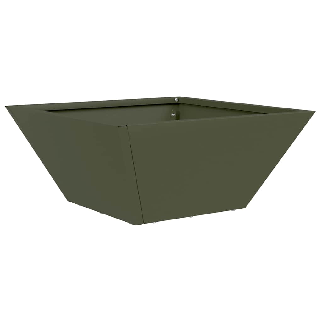 Vaso da giardino 5 pcs Verde oliva 35 x 35 x 15 cm