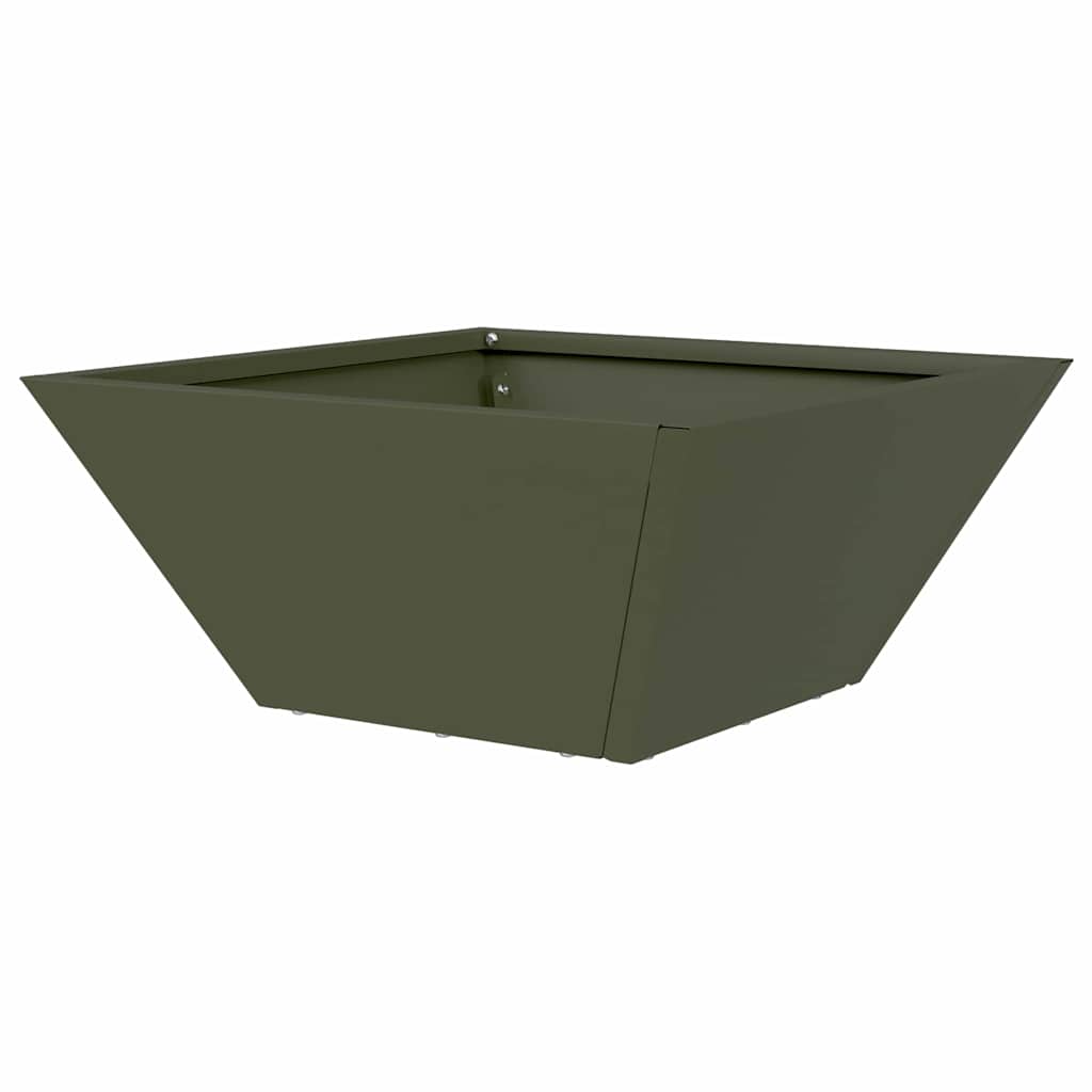 Vaso da giardino 5 pcs Verde oliva 35 x 35 x 15 cm
