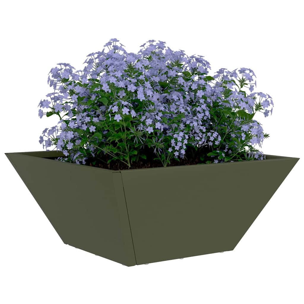 Vaso da giardino 5 pcs Verde oliva 35 x 35 x 15 cm