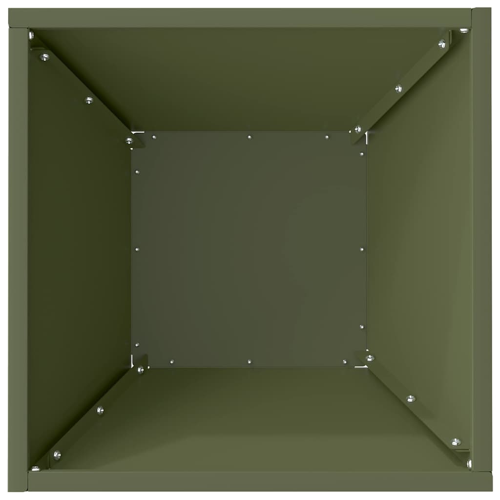 Vaso da giardino 5 pcs Verde oliva 35 x 35 x 15 cm