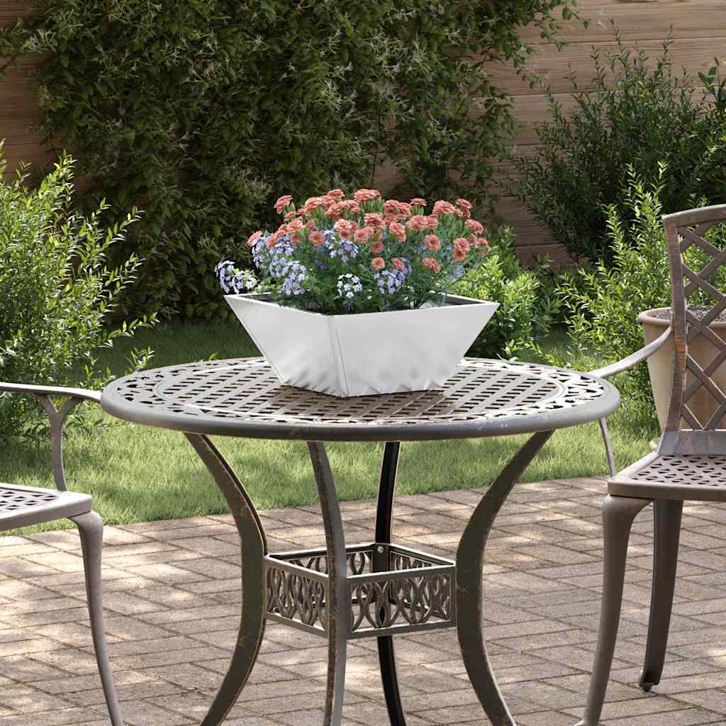 Vaso da giardino 5 pcs Argento 35 x 35 x 15 cm Acciaio zincato