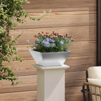 Vaso da giardino 5 pcs Argento 35 x 35 x 15 cm Acciaio zincato