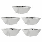 Vaso da giardino 5 pcs Argento 35 x 35 x 15 cm Acciaio zincato