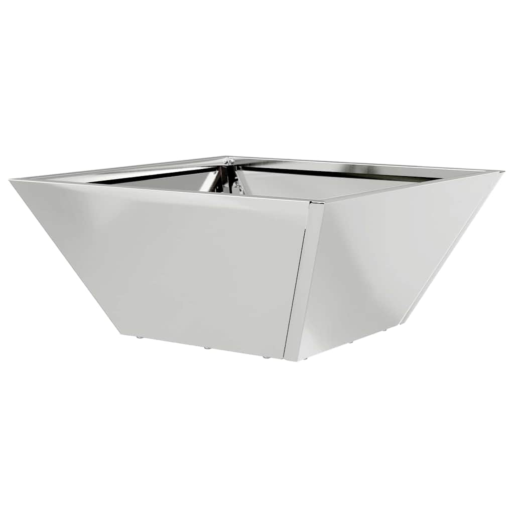 Vaso da giardino 5 pcs Argento 35 x 35 x 15 cm Acciaio zincato