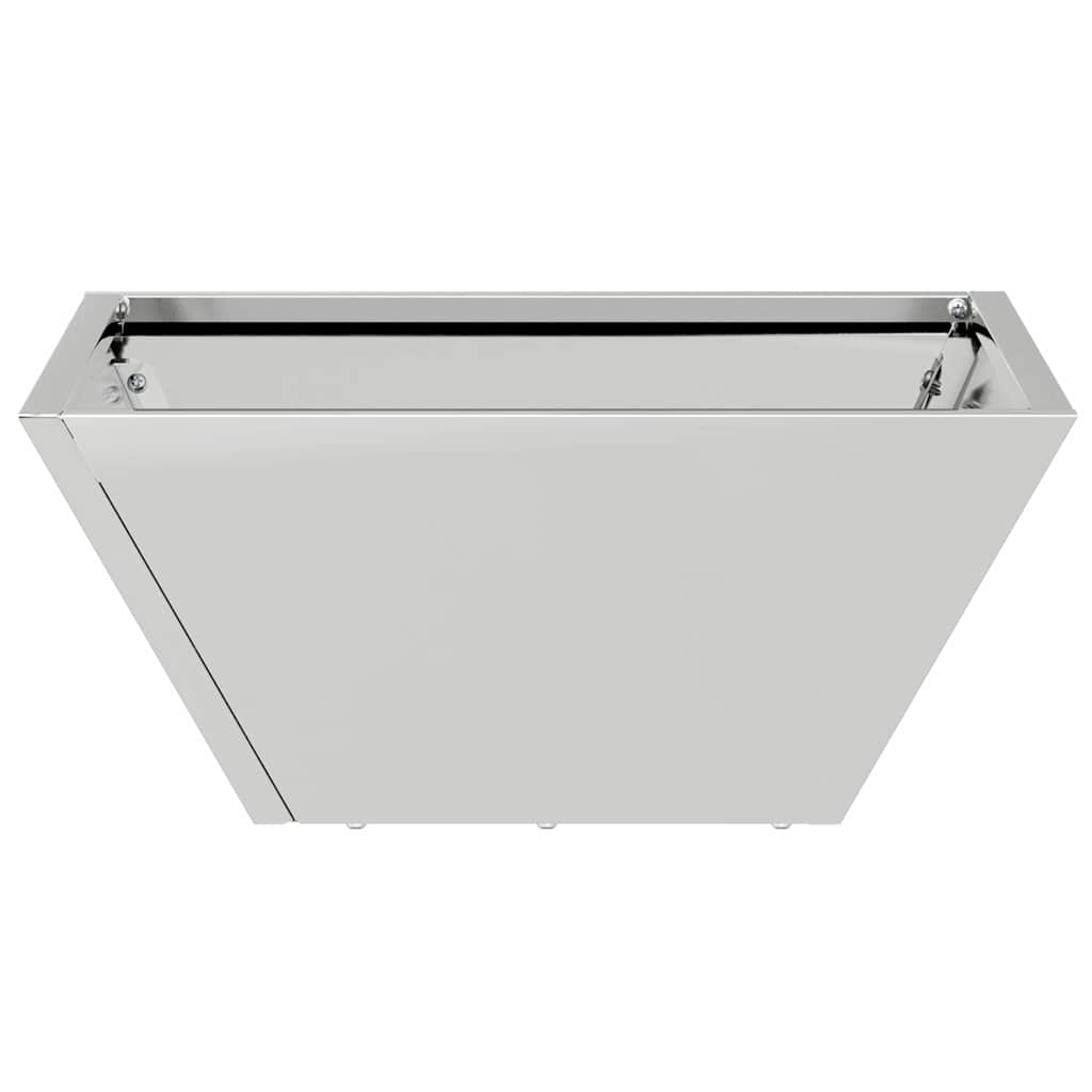 Vaso da giardino 5 pcs Argento 35 x 35 x 15 cm Acciaio zincato