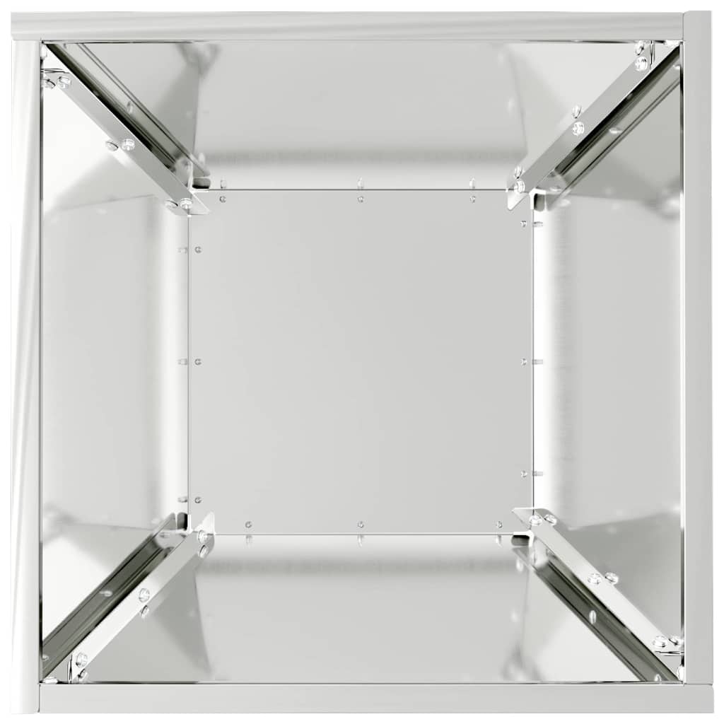 Vaso da giardino 5 pcs Argento 35 x 35 x 15 cm Acciaio zincato