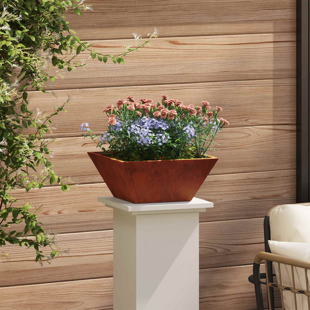 Vaso da giardino Ruggine 35 x 35 x 15 cm