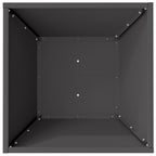 Vaso da giardino Nero 40 x 40 x 15 cm Acciaio laminato a freddo
