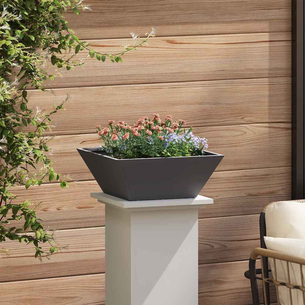 Vaso da giardino 5 pcs Nero 40 x 40 x 15 cm