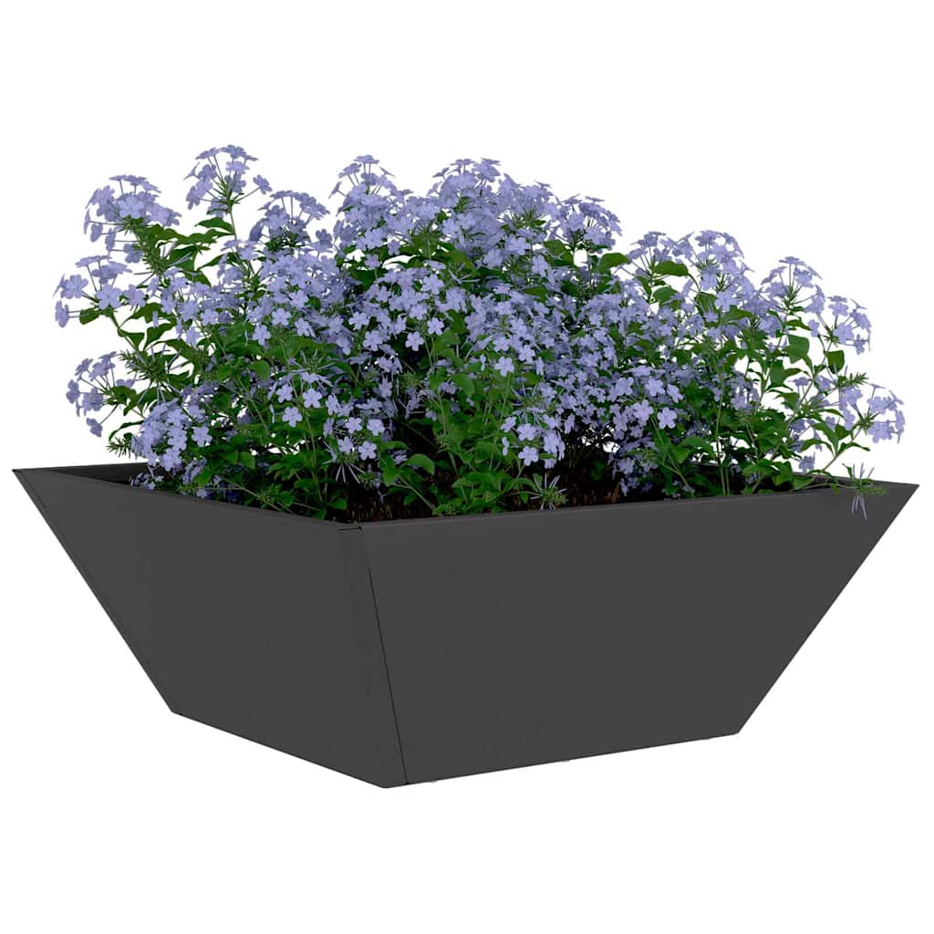 Vaso da giardino 5 pcs Nero 40 x 40 x 15 cm