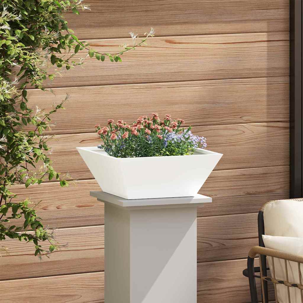 Vaso da giardino 5 pcs Bianco 40 x 40 x 15 cm