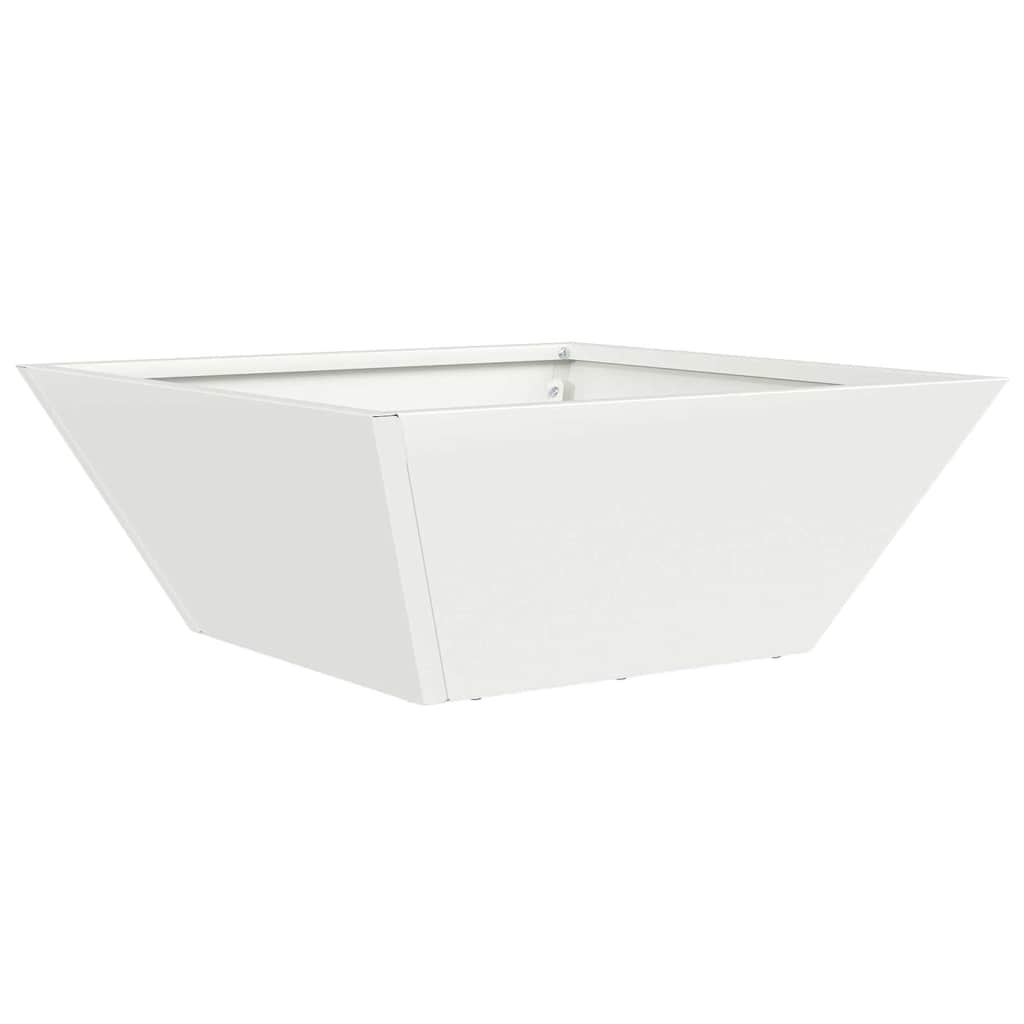 Vaso da giardino 5 pcs Bianco 40 x 40 x 15 cm