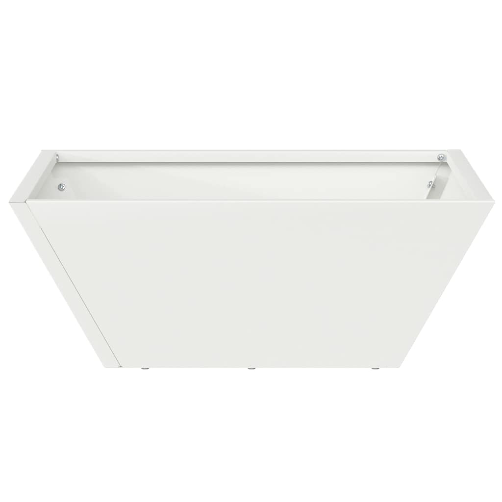 Vaso da giardino 5 pcs Bianco 40 x 40 x 15 cm