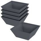 Vaso da giardino 5 pcs Antracite 40 x 40 x 15 cm