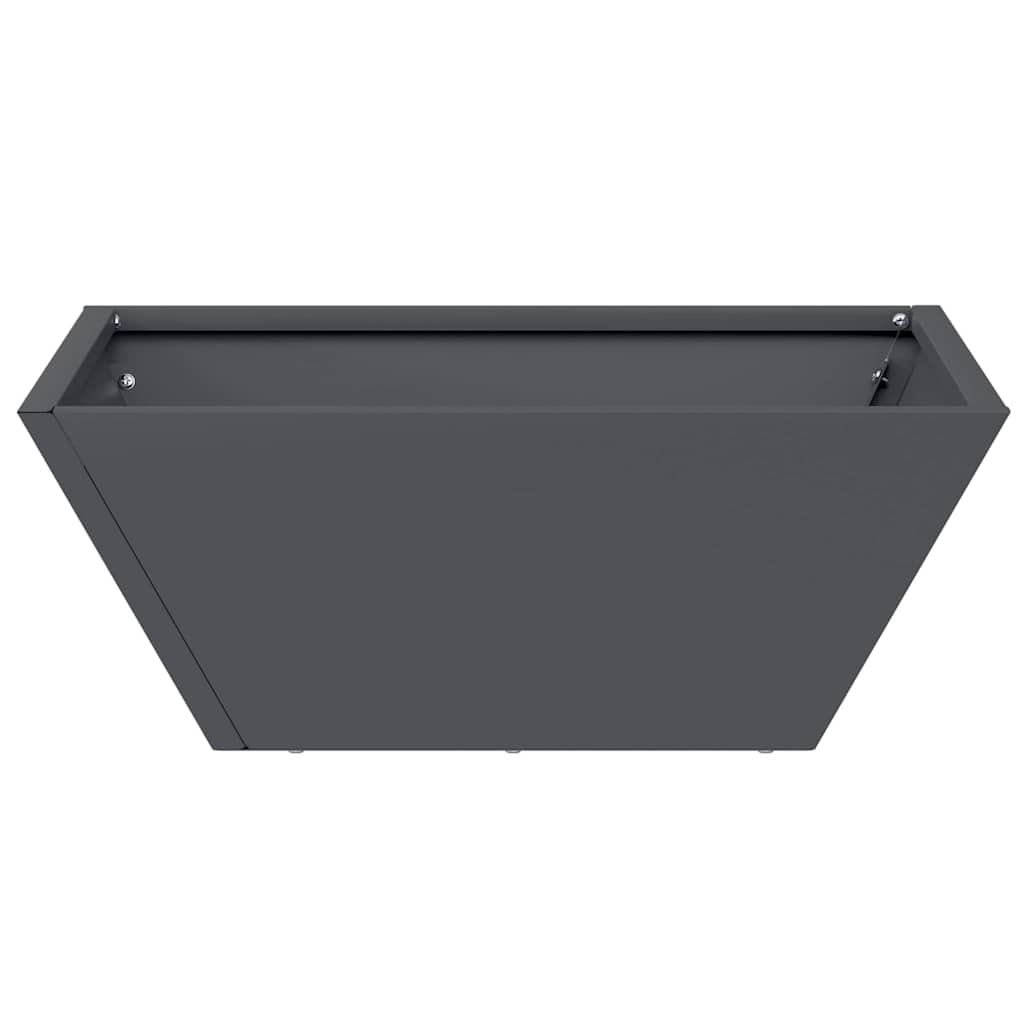 Vaso da giardino 5 pcs Antracite 40 x 40 x 15 cm