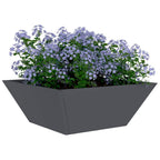 Vaso da giardino 5 pcs Antracite 40 x 40 x 15 cm