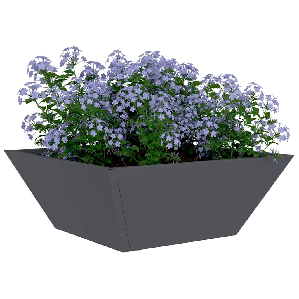 Vaso da giardino 5 pcs Antracite 40 x 40 x 15 cm