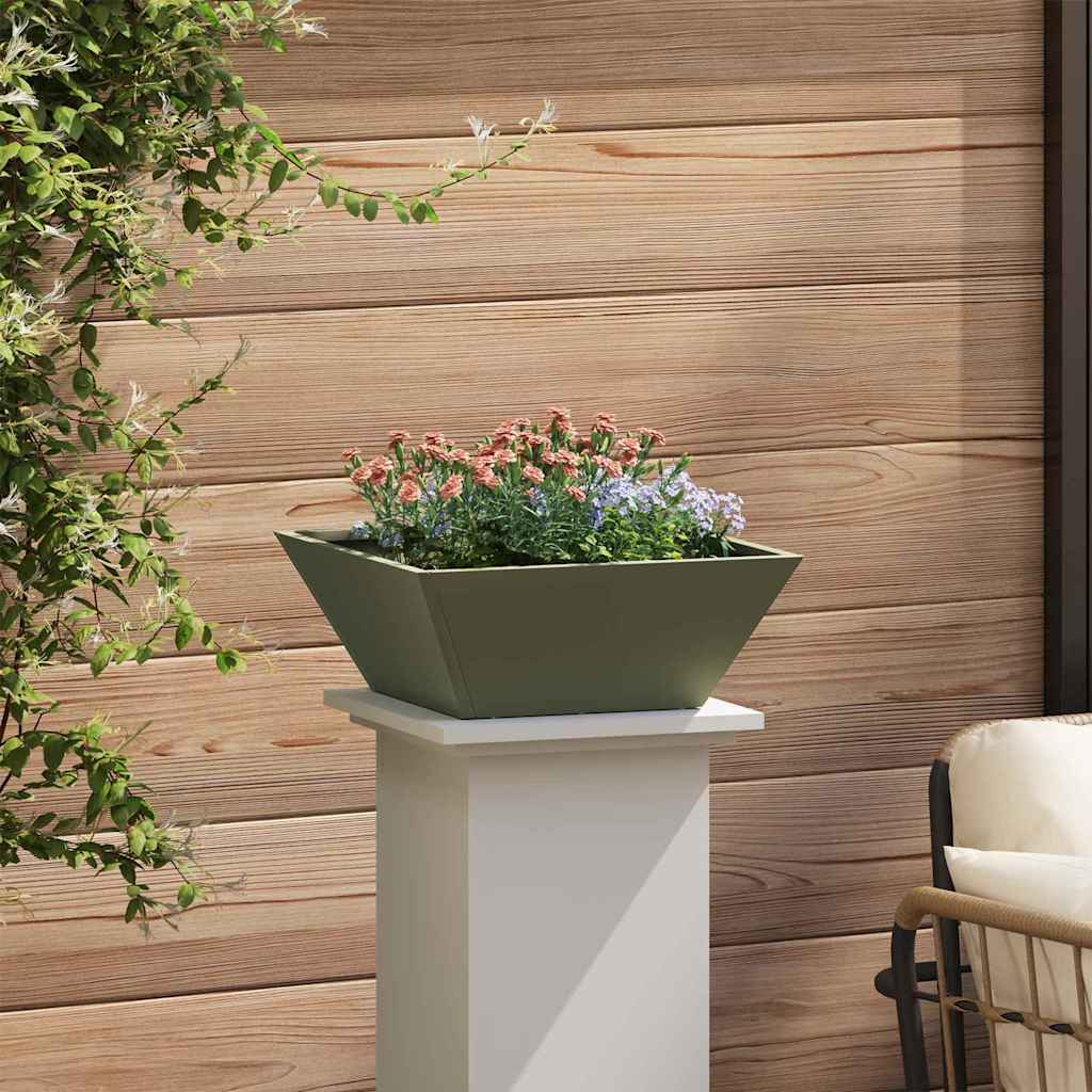 Vaso da giardino 5 pcs Verde oliva 40 x 40 x 15 cm