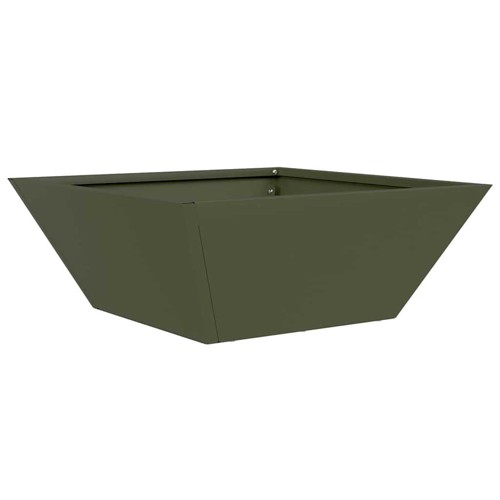 Vaso da giardino 5 pcs Verde oliva 40 x 40 x 15 cm