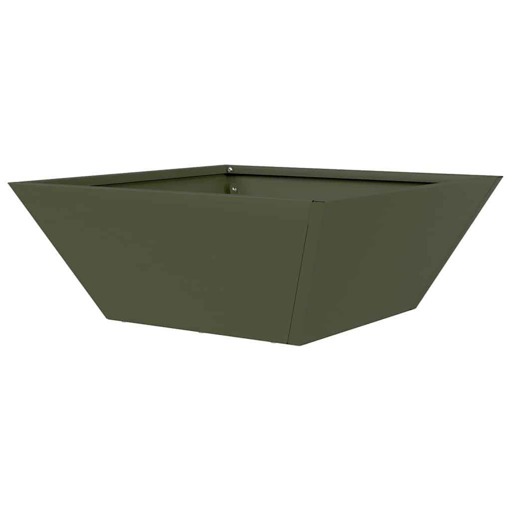 Vaso da giardino 5 pcs Verde oliva 40 x 40 x 15 cm