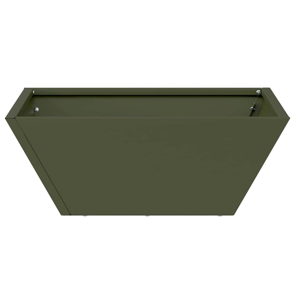 Vaso da giardino 5 pcs Verde oliva 40 x 40 x 15 cm