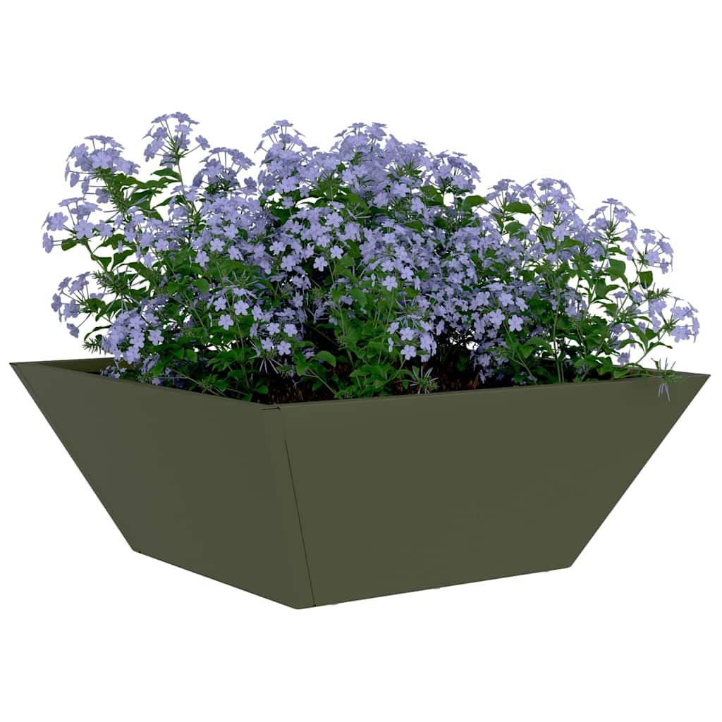 Vaso da giardino 5 pcs Verde oliva 40 x 40 x 15 cm