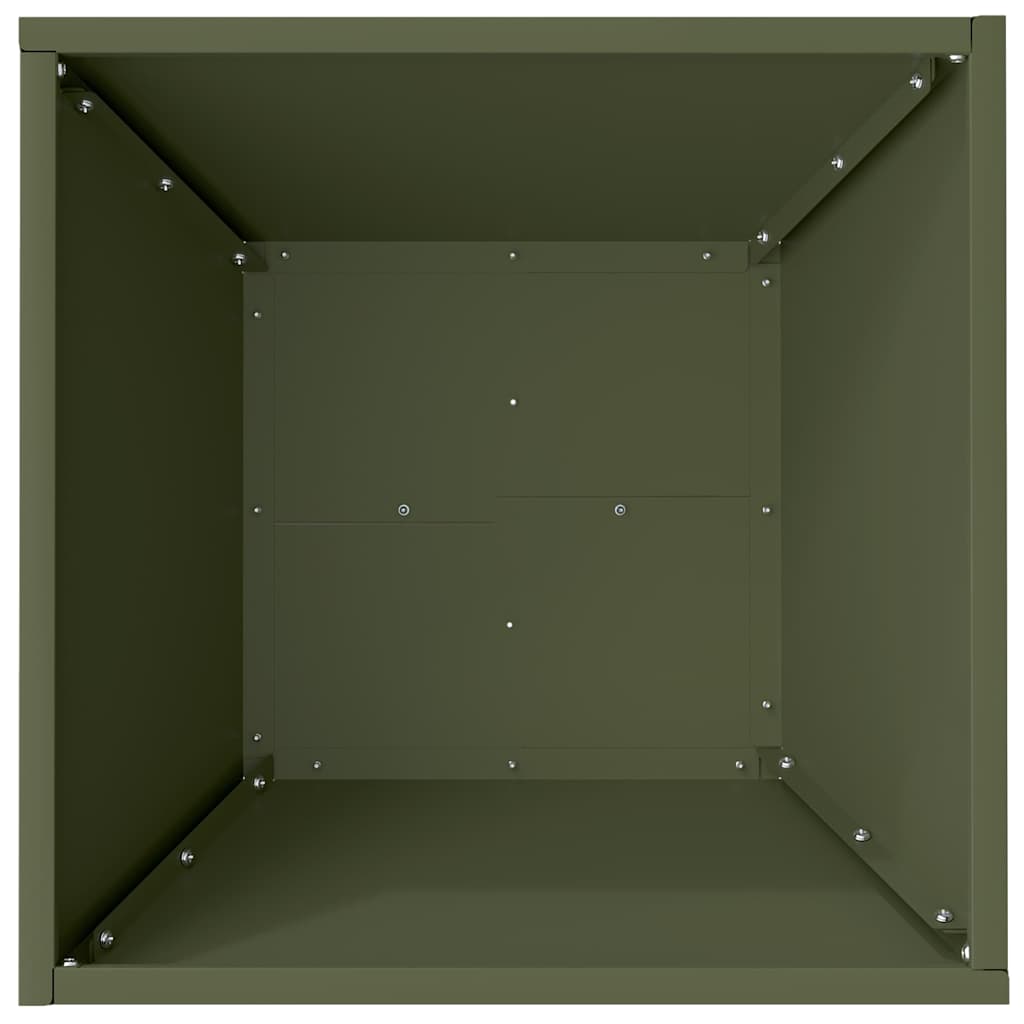 Vaso da giardino 5 pcs Verde oliva 40 x 40 x 15 cm