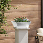Vaso da giardino Argento 40 x 40 x 15 cm Acciaio inossidabile