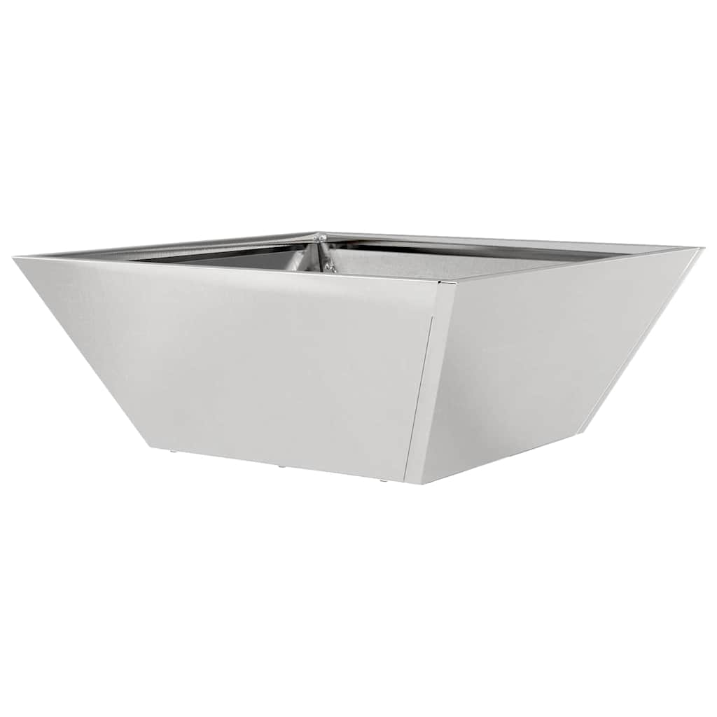 Vaso da giardino Argento 40 x 40 x 15 cm Acciaio inossidabile