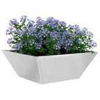 Vaso da giardino Argento 40 x 40 x 15 cm Acciaio inossidabile