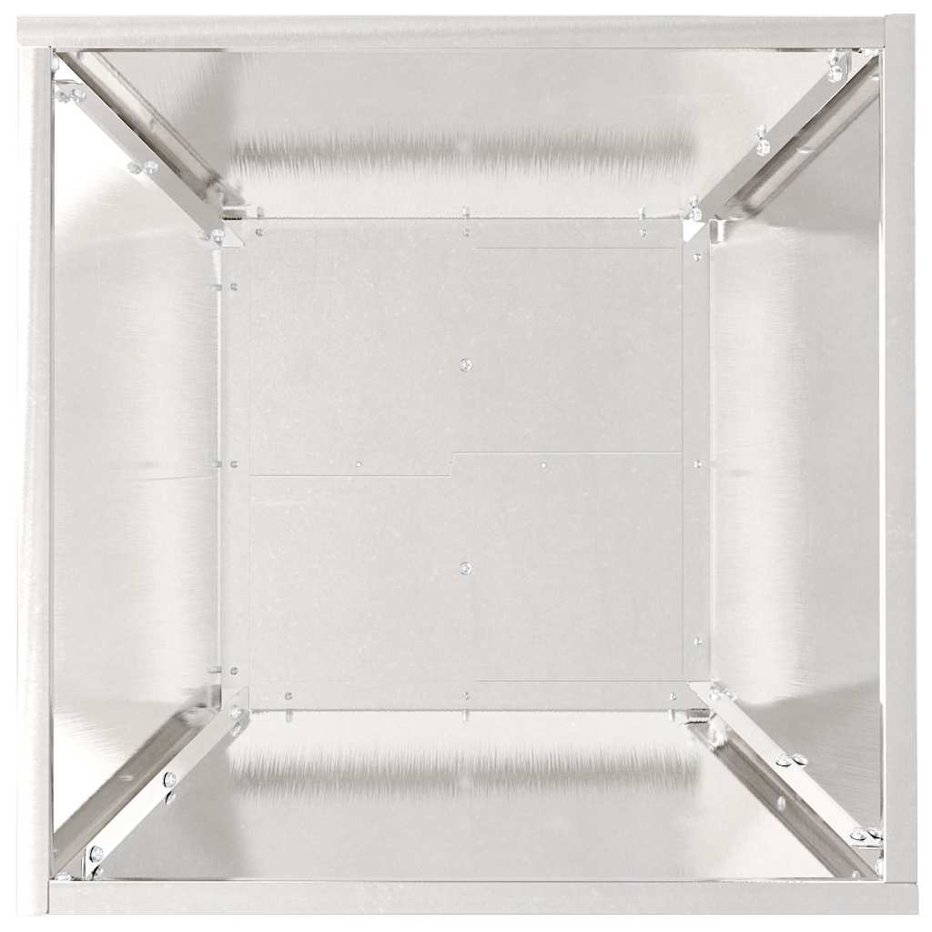 Vaso da giardino Argento 40 x 40 x 15 cm Acciaio inossidabile