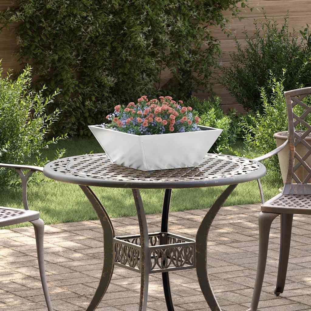 Vaso da giardino Argento 40 x 40 x 15 cm Acciaio zincato