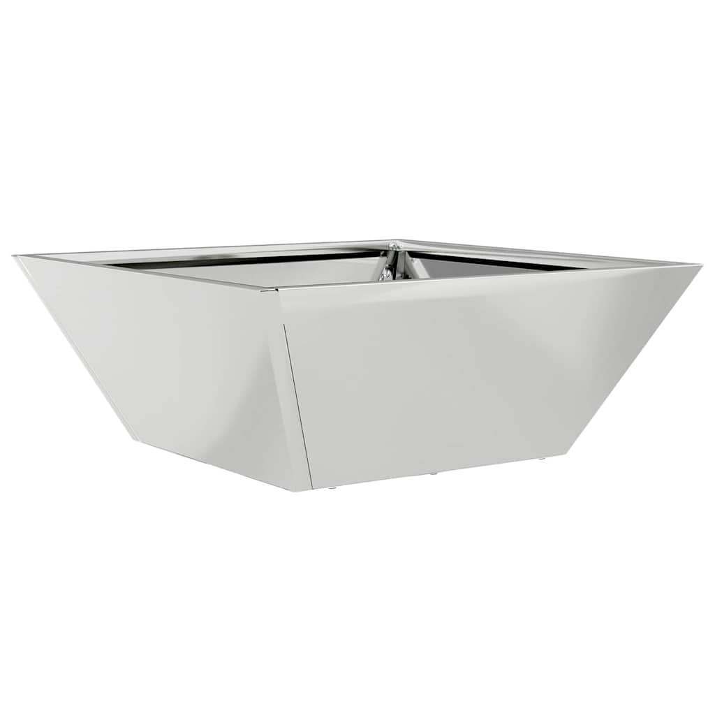 Vaso da giardino 5 pcs Argento 40 x 40 x 15 cm Acciaio zincato