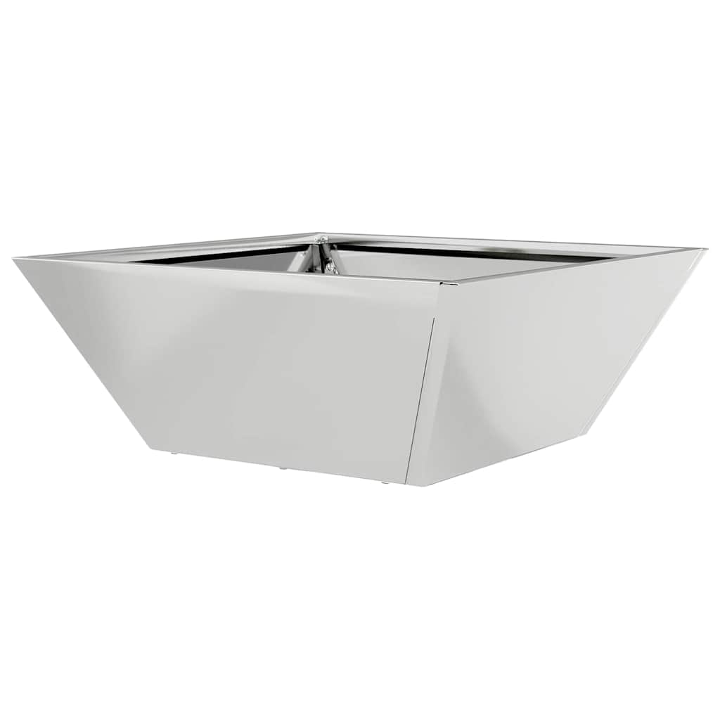 Vaso da giardino 5 pcs Argento 40 x 40 x 15 cm Acciaio zincato