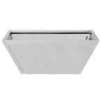 Vaso da giardino 5 pcs Argento 40 x 40 x 15 cm Acciaio zincato