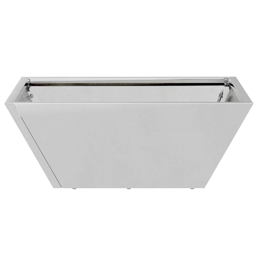 Vaso da giardino 5 pcs Argento 40 x 40 x 15 cm Acciaio zincato
