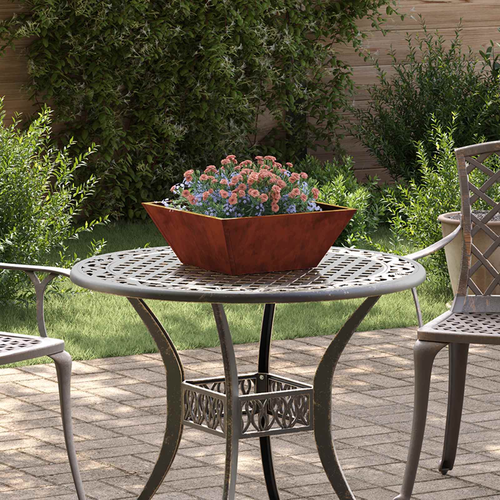 Vaso da giardino Ruggine 40 x 40 x 15 cm