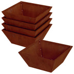 Vaso da giardino 5 pcs Ruggine 40 x 40 x 15 cm