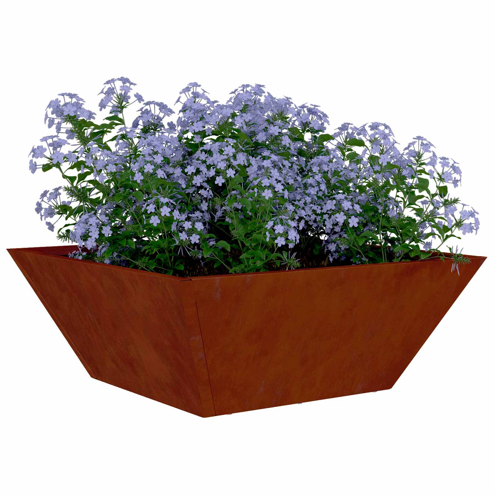 Vaso da giardino 5 pcs Ruggine 40 x 40 x 15 cm