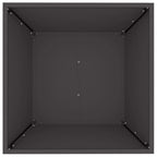 Vaso da giardino Nero 50 x 50 x 15 cm Acciaio laminato a freddo