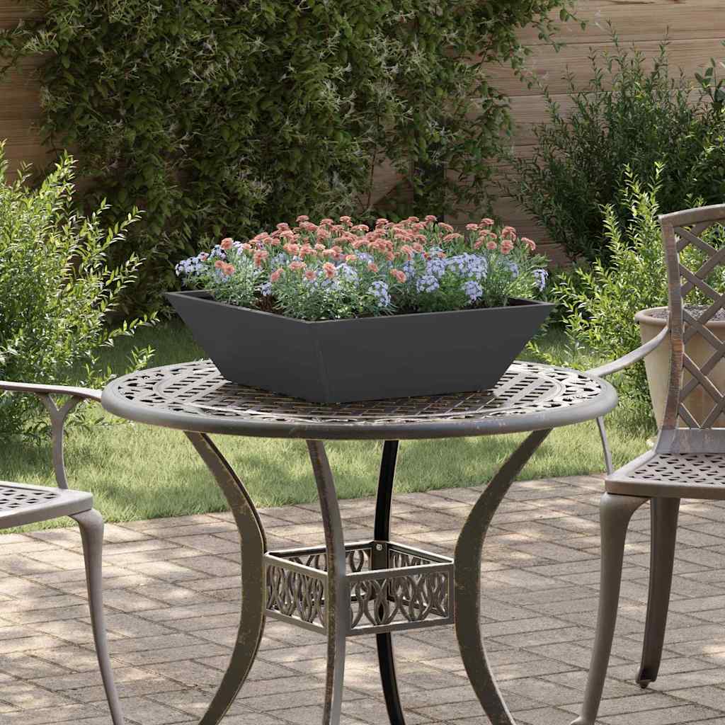Vaso da giardino 5 pcs Nero 50 x 50 x 15 cm