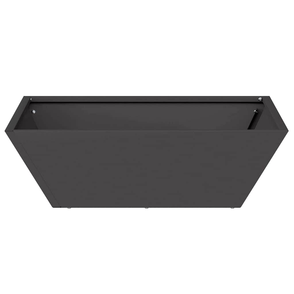 Vaso da giardino 5 pcs Nero 50 x 50 x 15 cm