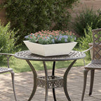 Vaso da giardino 5 pcs Bianco 50 x 50 x 15 cm