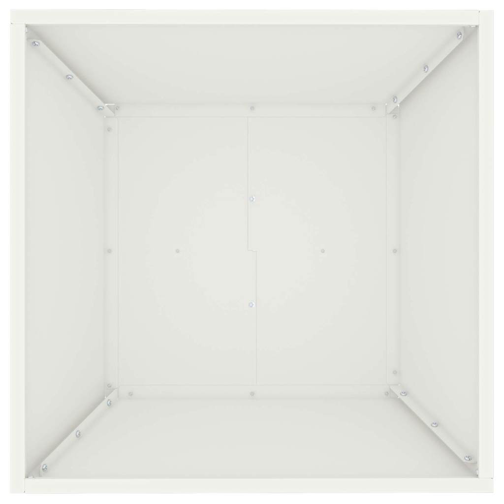 Vaso da giardino 5 pcs Bianco 50 x 50 x 15 cm